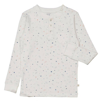 Open Box - Marie Chantal Kids Blue Print Star & Crown Print Pyjama Top, Size 4