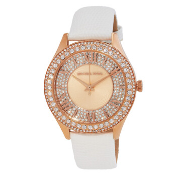 Michael Kors Lennox Quartz Crystal White Dial Ladies Watch MK7362 