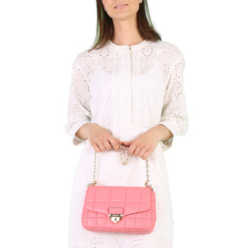 Open Box - Michael Kors Red Ladies SoHo Large Quilted Leather Shoulder Bag