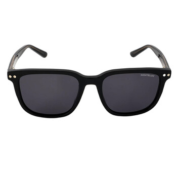 サングラス Montblanc Sunglasses MB412S 01A Premium Black Frame MONTBLANC Damen Sonnenbril​le MB412S 01A Schwarz / Grau, NEU