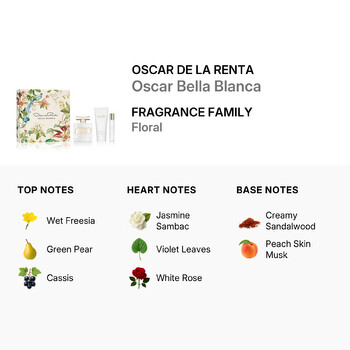 Open Box - Oscar De La Renta Ladies Oscar Bella Blanca 3pcs EDP Gift Set Fragrances 085715592897