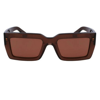 Ferragamo Brown Square Ladies Sunglasses SF2002S 233 55