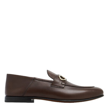 Open Box - Ferragamo Gancini Ornament Calfskin Moccasin Mule Loafers, Size 9 EEE