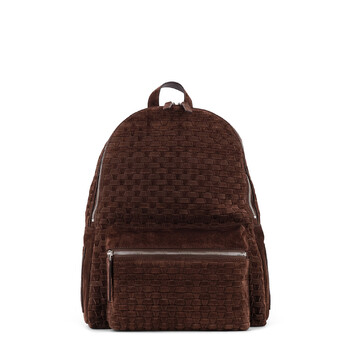 Suede Backpack With Woven Pattern P00711PEWTESTA DI MORO