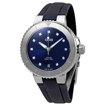 Aquis Automatic Diamond Blue Dial Ladies Watch 01 733 7731 4195-07 5 18 46FC