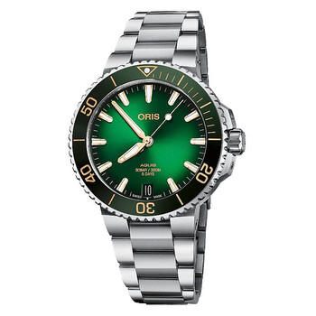 Aquis Date Automatic Green Dial Men's Watch 01 400 7769 4127-07 8 22 09PEB
