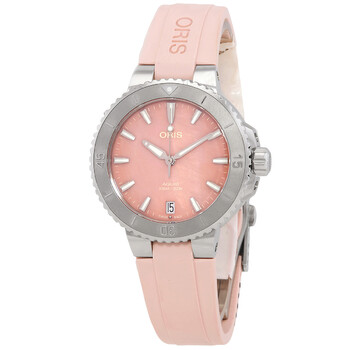 Aquis Date Automatic Pink Mother of Pearl Dial Unisex Watch 01 733 7770 4158-07 4 18 66FC