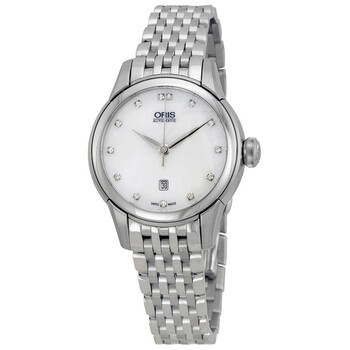 Artelier Date Automatic Mother Of Pearl Diamond Dial Stainless Steel Ladies Watch 01 561 7687 4091-07 8 14 77