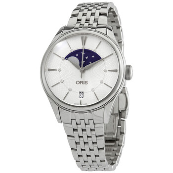 Artelier Grande Lune Silver Diamond Dial Ladies Watch 01 763 7723 4051-07 8 18 79