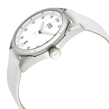 Artix GT Date Diamonds White Dial White Leather Ladies Watch 01 733 7671 4191-07 5 18 40FC