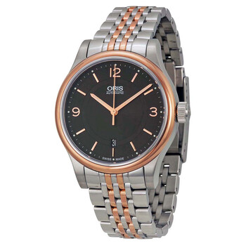 Classic Date Black Dial Two-tone Steel Men's Watch 01 733 7594 4334-07 8 20 63