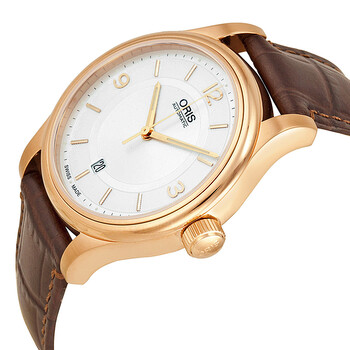 Classic Date Silver Dial Brown Leather Men's Watch 01 733 7594 4831-07 6 20 12