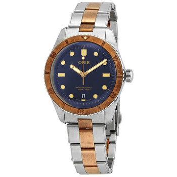 Divers Sixty-Five Automatic Blue Dial Men's Steel and Bronze Watch 01 733 7707 4355-07 8 20 17