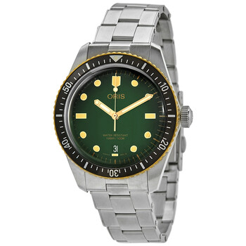 Divers Sixty-Five Automatic Green Dial Men's Watch 01 733 7707 4357-07 8 20 18