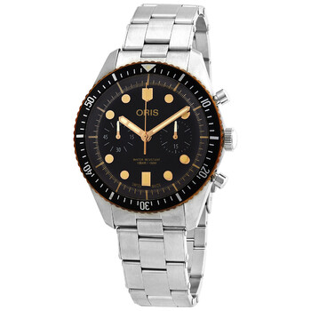 Divers Sixty-Five Chronograph Automatic Black Dial Men's Watch 01 771 7744 4354-07 8 21 18