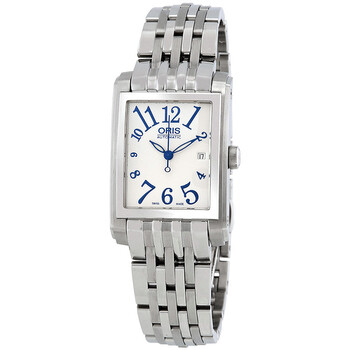 Rectangular Date Automatic Silver Dial Ladies Watch 561-7656-4061MB