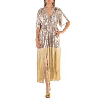 Rabanne Paco Rabanne Fringe Detail Kaftan Mesh Dress, Brand Size 36 (US  Size 4) 23FIRO607MH0170-P711 3349661038906 - Clothing - Jomashop
