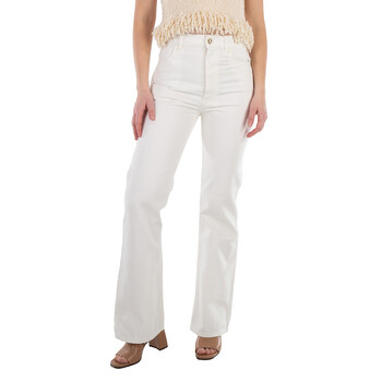 Paco Rabanne Signature 1969 Discs Embelllished Jeans 24FCPA245CO0526-OFF WHITE DENIM