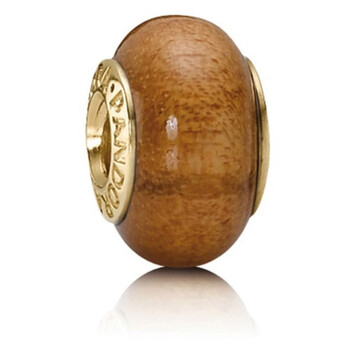 14K Gold Muiracatiara Wood Bead - 750706