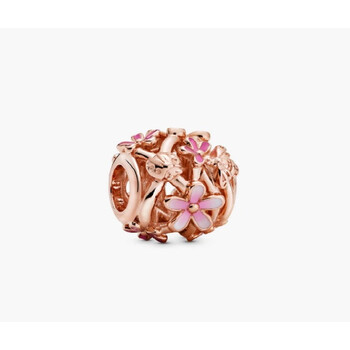 Daisy Rose Charm With Shaded Pink Enamel 788772C01