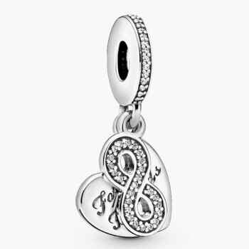 Forever Friends Heart Silver Dangle