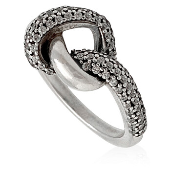 Pandora Ladies Knotted Heart Ring In Sterling Silver, Size 52 (US 6 ...