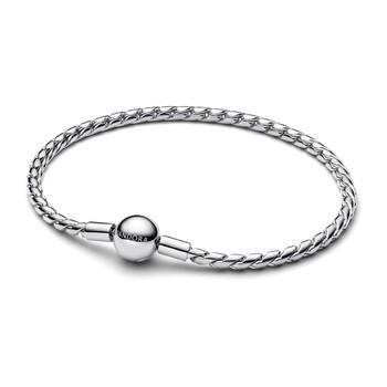 Pandora Heart Clasp Faceted Snake Chain Bracelet 594236C00-20