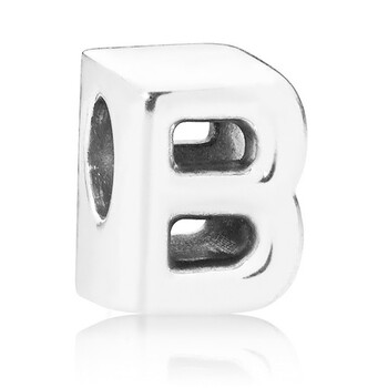 Letter B Silver Charm