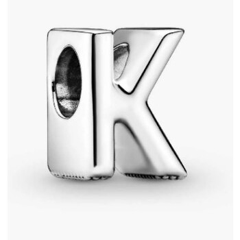 Letter K Silver Charm