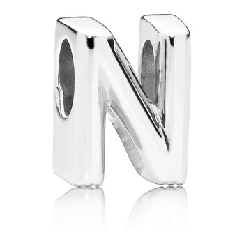 Letter N Silver Charm