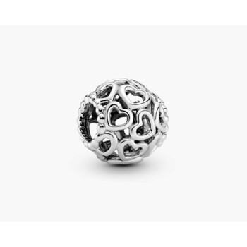 Openwork Hearts Silver Charm 790964