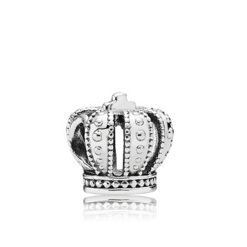 Regal Crown Charm In Sterling Silver