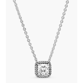 Silver Necklace With Clear Cubic Zirconia
