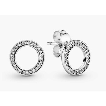 Pandora Sparkling Infinity Sterling Silver Stud Earrings 298820C01 ...