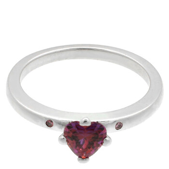 Pandora Sparkling Red Heart Ring In Sterling Silver, Size 50 (US