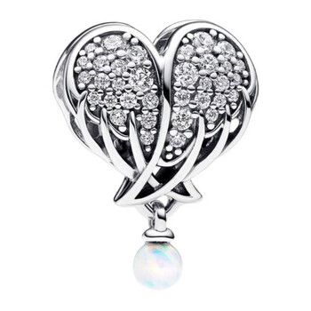 Pandora Sterling Silver Angel Wings and Heart Charm 792980C01