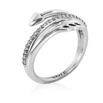 Pandora Sterling Silver Wrap-Around Arrow Ring, Size 54 (US