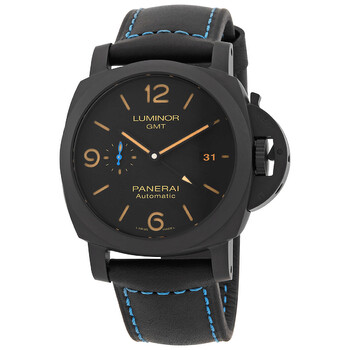 腕時計(アナログ) panerai pam00335 Panerai Luminor 1950 10 Days Black Dial Black Leather Men's Watch