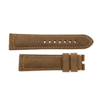 Breitling Brown Leather Strap with White Contrast Stitching 24