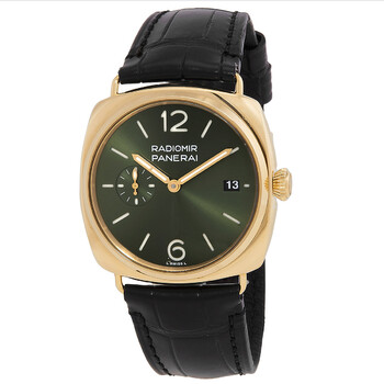 Radiomir Quaranta 40 Yellow Gold Automatic Green Dial Men's Watch PAM01437
