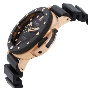 Submersible Goldtech OroCarbo Automatic Black Dial Men's Watch pam01070