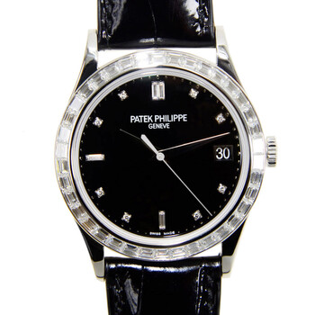 Calatrava Automatic Diamond Black Dial Unisex Watch 5298P-012