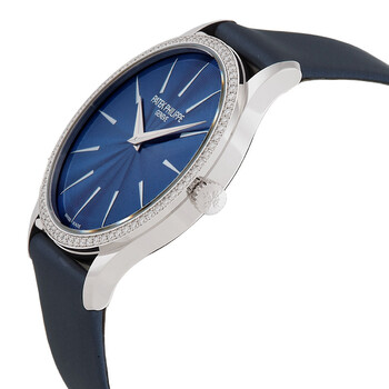 Calatrava Automatic Diamond Blue Dial Ladies Watch 4997-200G-001