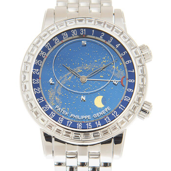 Celestial Automatic Baguette Diamond Blue Dial Men's Watch 6104-1G-010