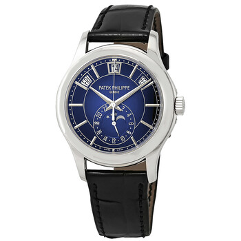 Complications Moon Phases Annual Calendar Automatic Blue Sunburst Dial Men's Watch 5205G-013