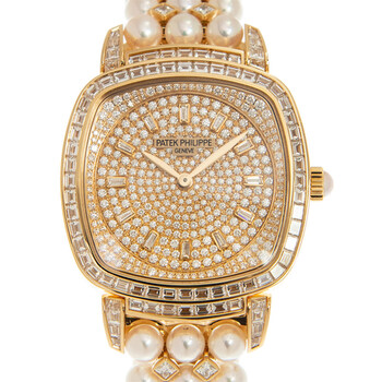 Gondolo Hand Wind Diamond Gold Dial Ladies Watch 7042/1OOR-010