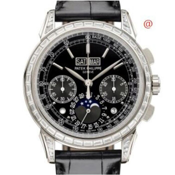 Grand Complications Perpetual Chronograph Hand Wind Moon Phase Day-Night Diamond Black Dial Men's Watch 5271P-010