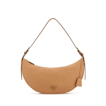 Peach Leather Large Prada Demi-Lune Crossbody Bag 1BC255VOVO2CYS F0018