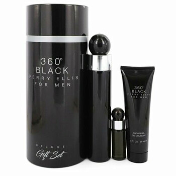 Men's 360 Degrees Black for Men (Deluxe Set) Gift Set Fragrances 844061012899 Men's 360 Degrees Black for Men (Deluxe Set) Gift Set Fragrances 844061012899