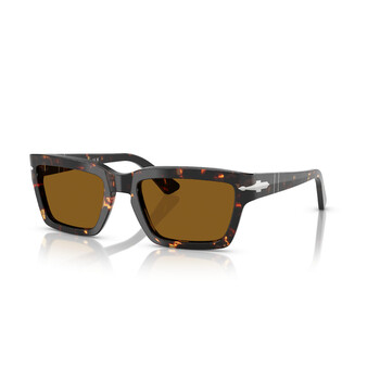 Brown Rectangular Men's Sunglasses PO3363S 985/33 57 Brown Rectangular Men's Sunglasses PO3363S 985/33 57